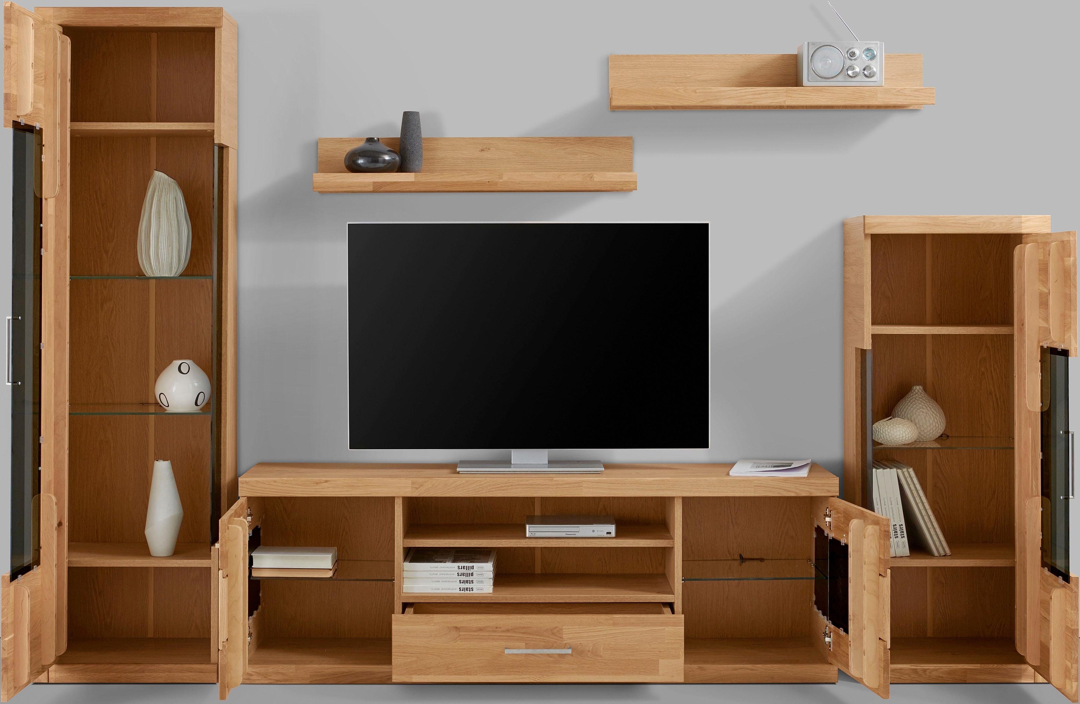 Home affaire Wandmeubel Ribe gedeeltelijk massief hout (set, 5-delig)