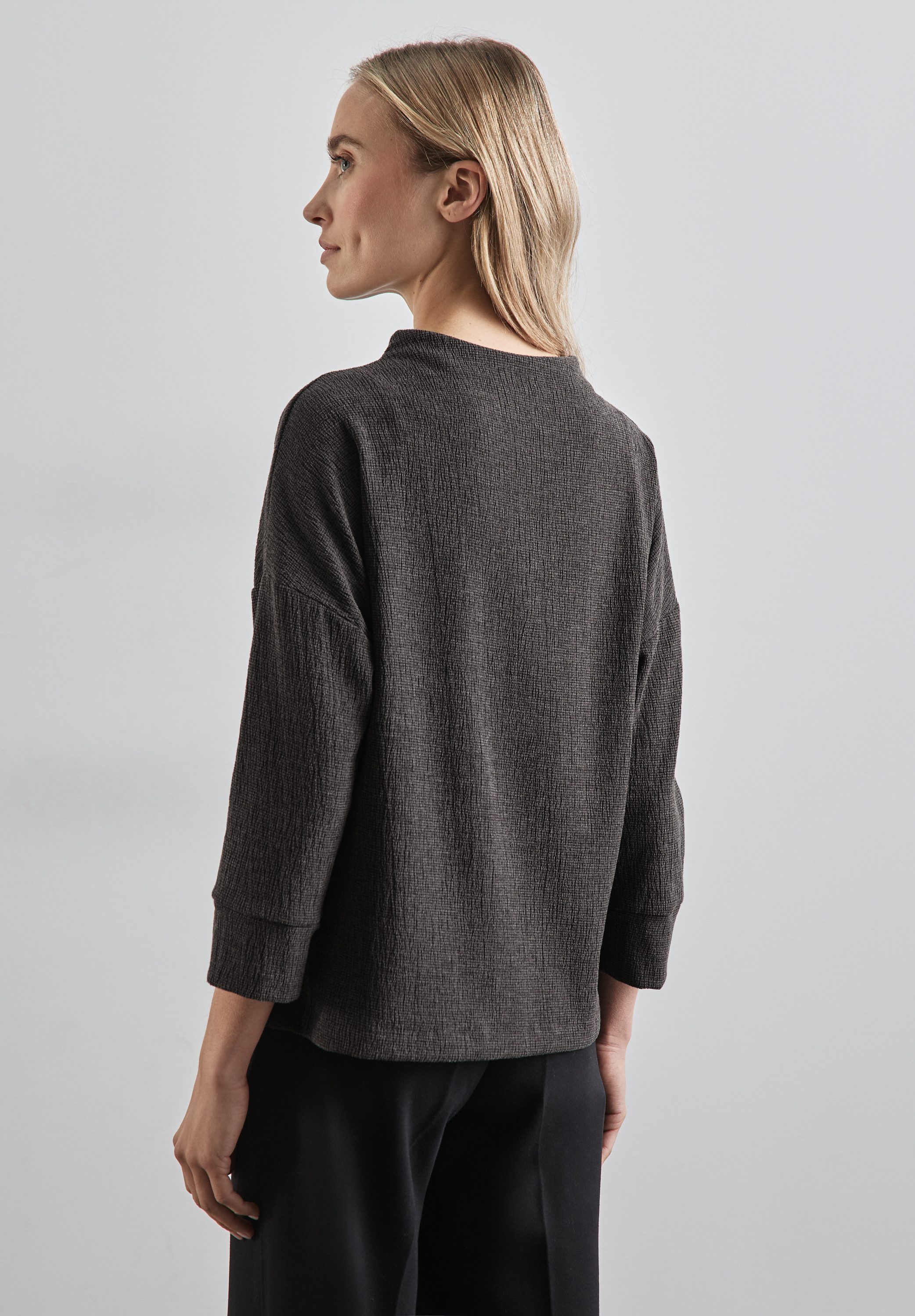STREET ONE Shirt met 3 4 mouwen met structuur