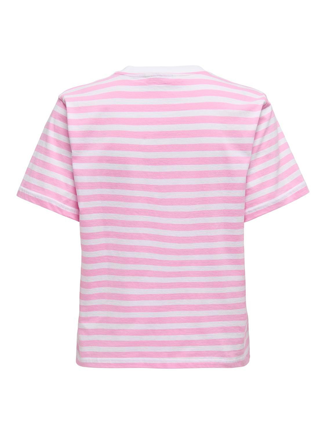 Only Shirt met korte mouwen ONLLIVINA S/S STRIPE TEE JRS NOOS