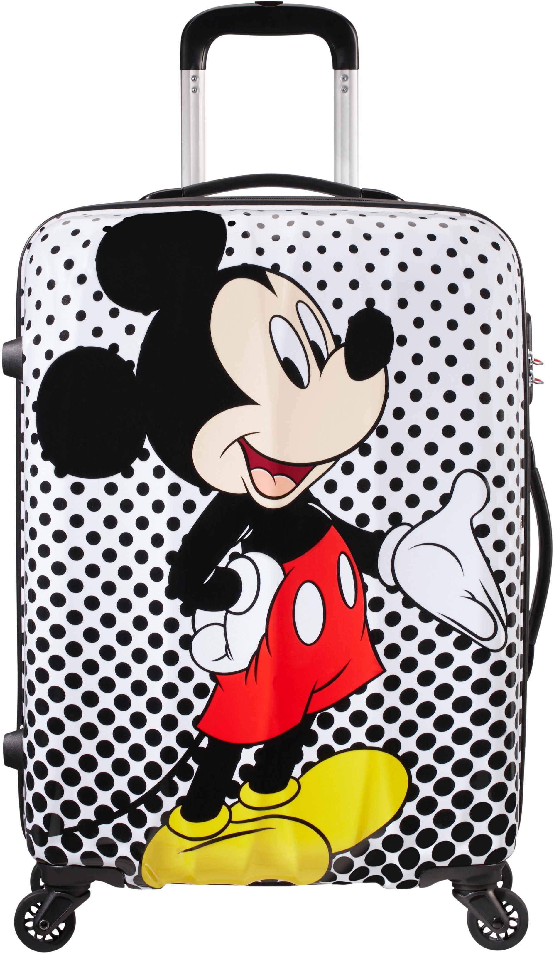 American Tourister® Hardshell-trolley Disney Legends, Mickey Mouse Polka Dot, 65 cm Kinder reis koffer incheck bagage TSA-cijferslot