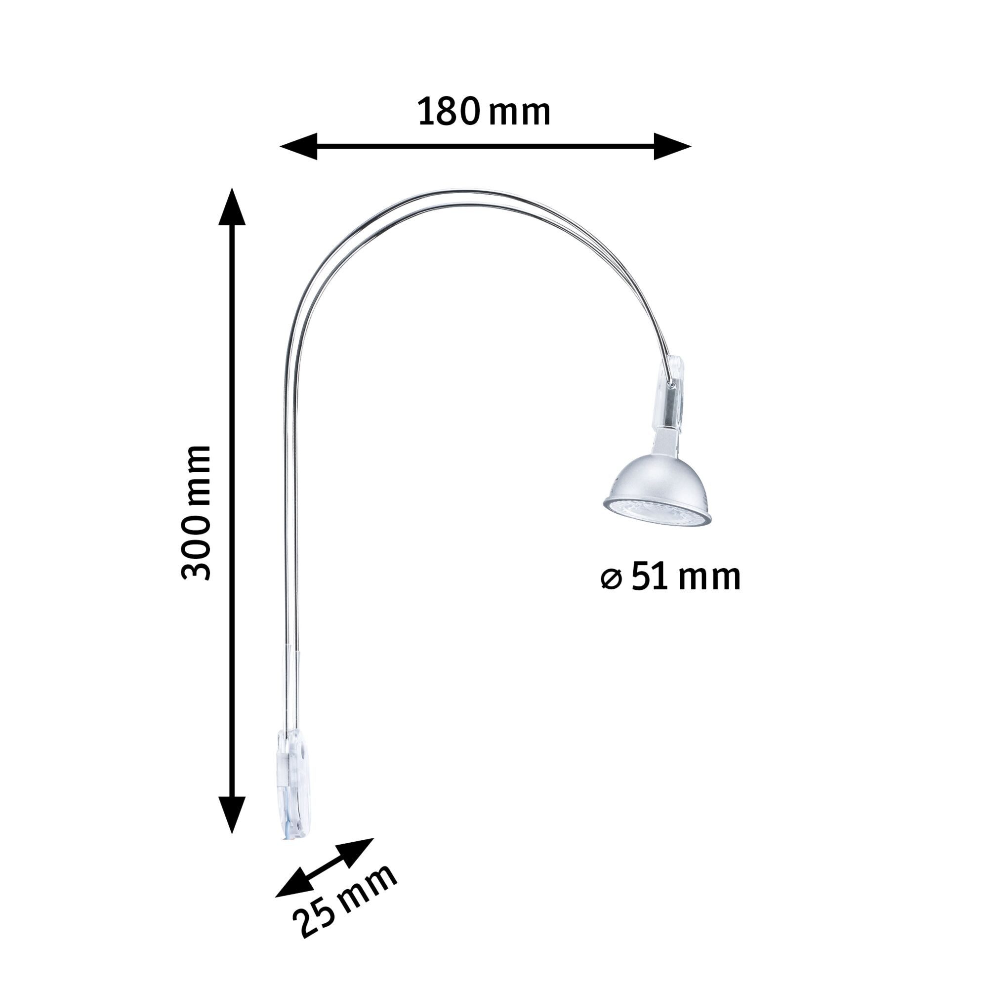 Paulmann Led-schilderijlampje Galeria LED II Chroom incl. lichtbron 2x4W GU5,3 (1 stuk)