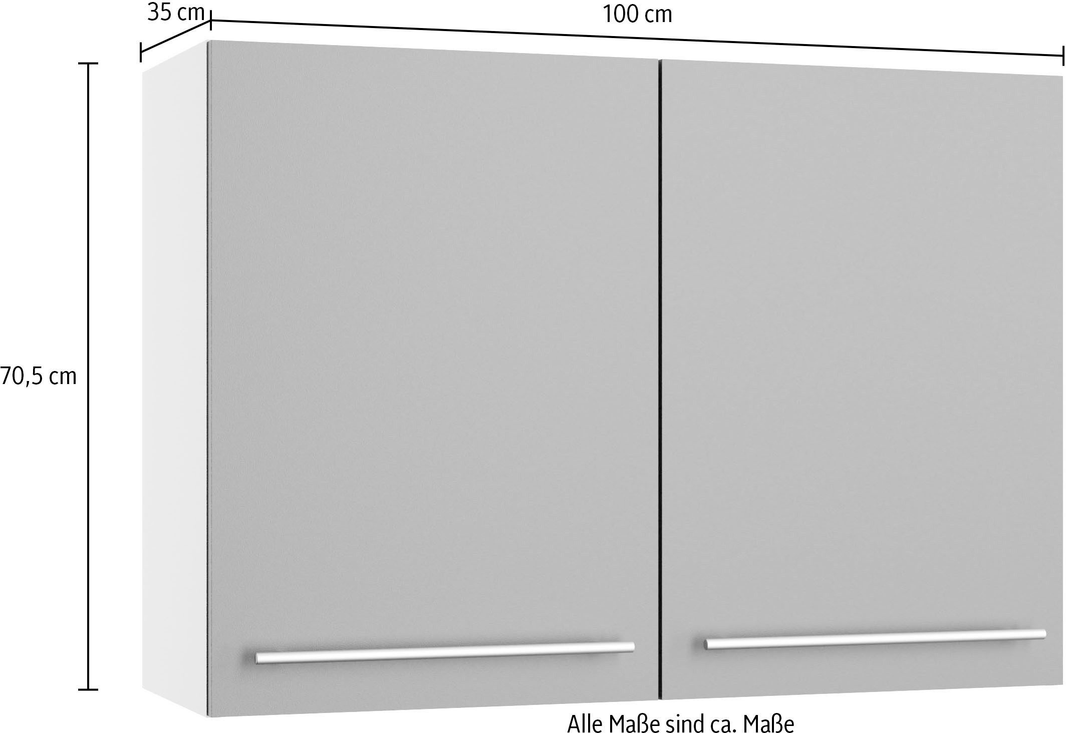 OPTIFIT Hangkast Bern2 Breedte 100 cm, 2 deuren, 2 planken