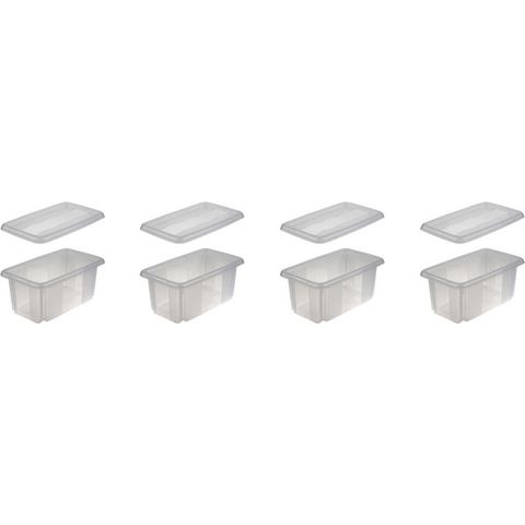 keeeper draai--stapelbox met deksel, 35 x 20,5 x 15 cm, 7 liter, set van 4, emil