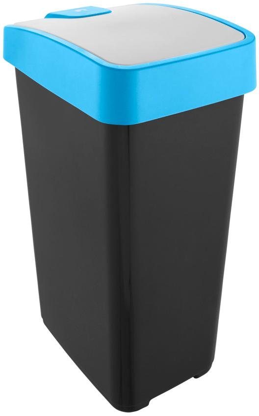 keeeper Vuilnisemmer Magne, afvalcontainer met flip-deksel, 40 x 30 x 61,5 cm (2-delig)