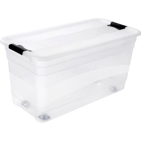 keeeper opbergbox met deksel en wieltjes, 79,5 x 39,5 x 41 cm, 83 liter, konrad
