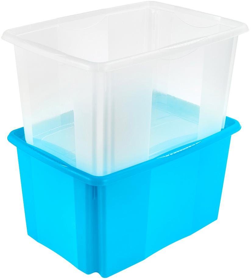 keeeper Opbergbox Emil 45 l, met deksel, hoogwaardige kunststof (set, 2 stuks)