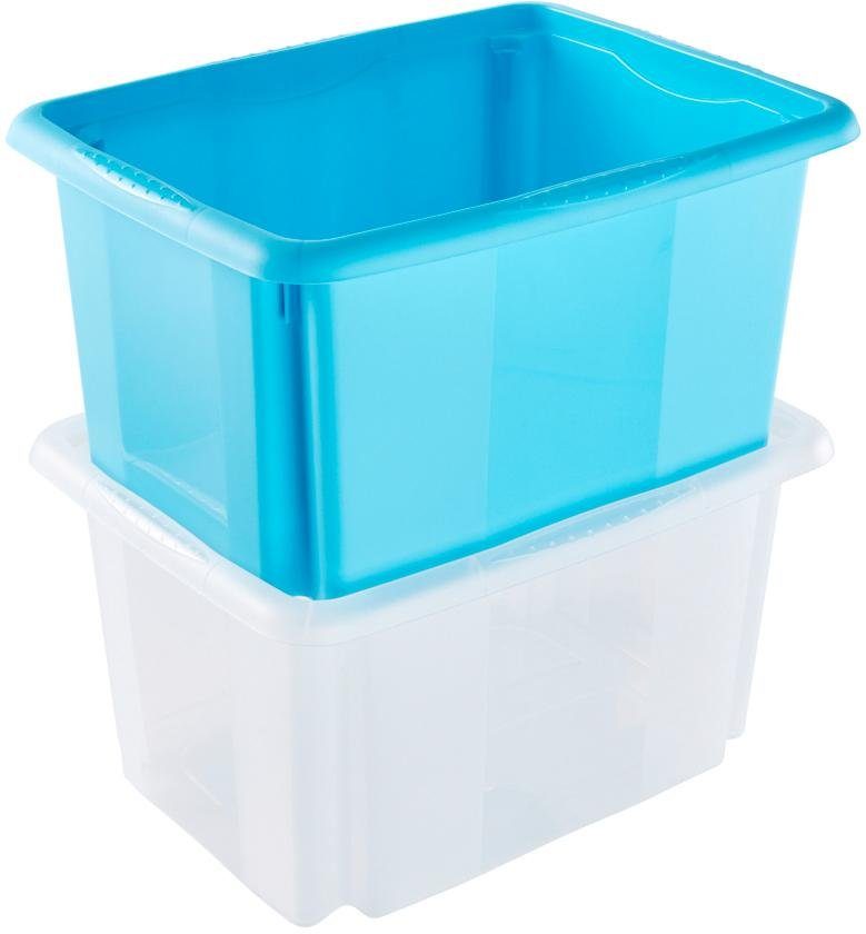keeeper Organizer Emil Opbergbox, 15 L, met deksel, hoogwaardige kunststof (set, 3-delig)