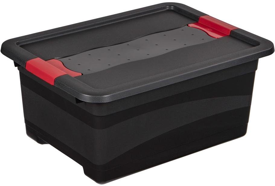 keeeper Transportcontainer Eckhart elk 12 liter, met deksel, grendelslot, extra stabiel (set, 3 stuks)