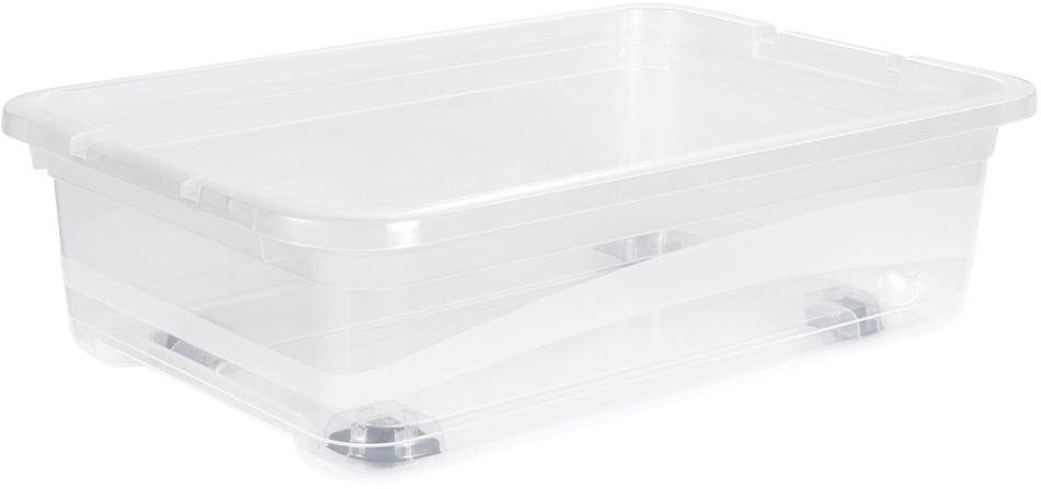 keeeper Organizer Konrad Opbergbox, 28 L, met wieltjes, deksel, grendelslot (set, 2-delig)