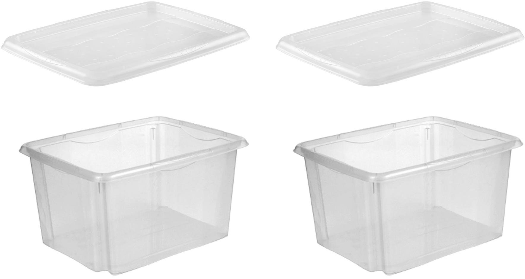 keeeper Organizer Emil Opbergbox, 24 L, met deksel, hoogwaardige kunststof (set, 2-delig)