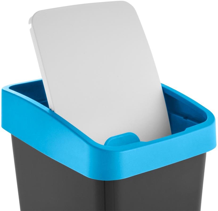 keeeper Vuilnisemmer Magne, afvalcontainer met flip-deksel, 40 x 30 x 61,5 cm (2-delig)