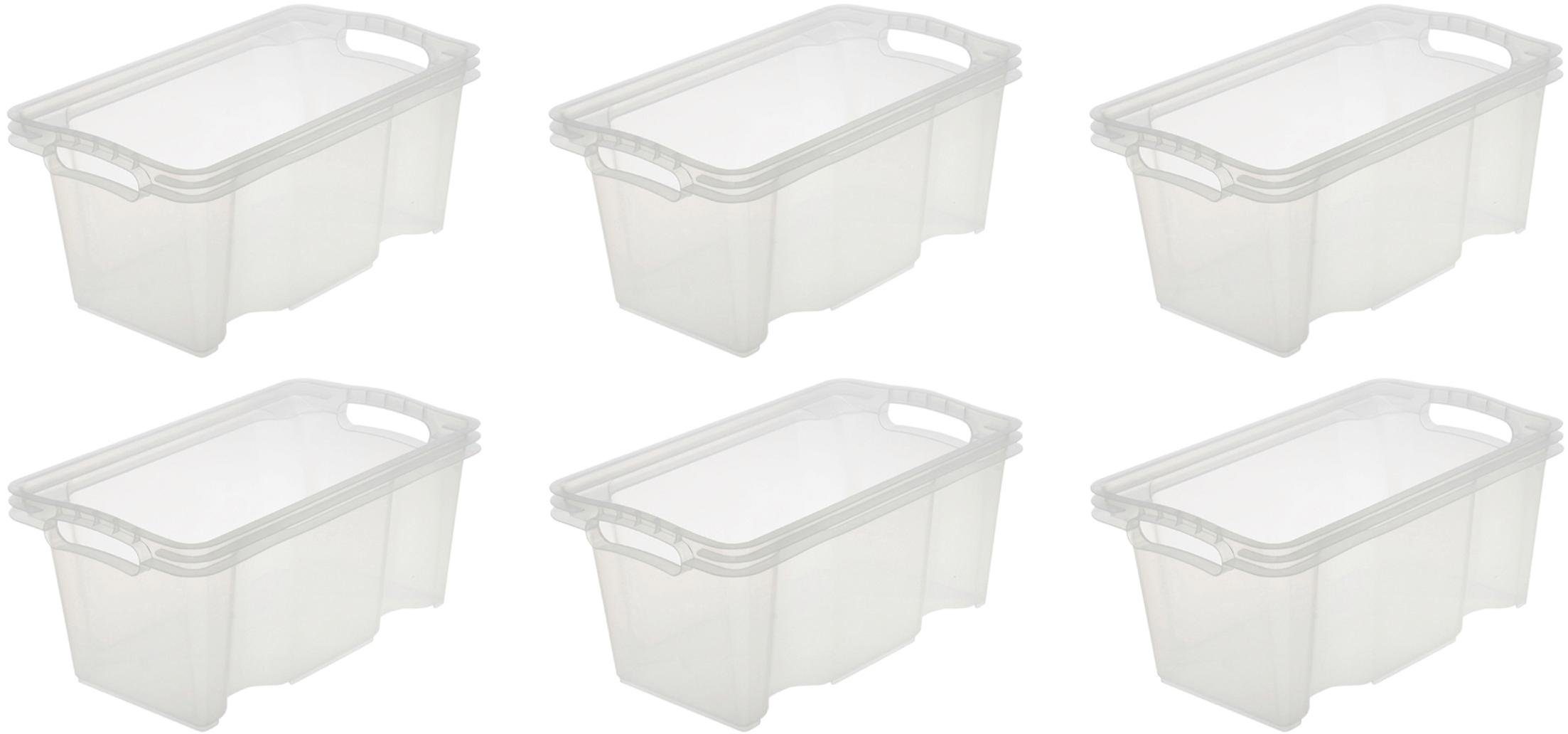 keeeper transparante multibox mt. S, 35 x 21 x 15 cm, 6,5 liter, set van 6, franz