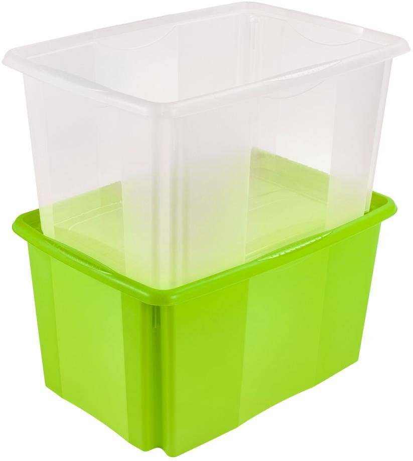 keeeper Opbergbox Emil 45 l, met deksel, hoogwaardige kunststof (set, 2 stuks)