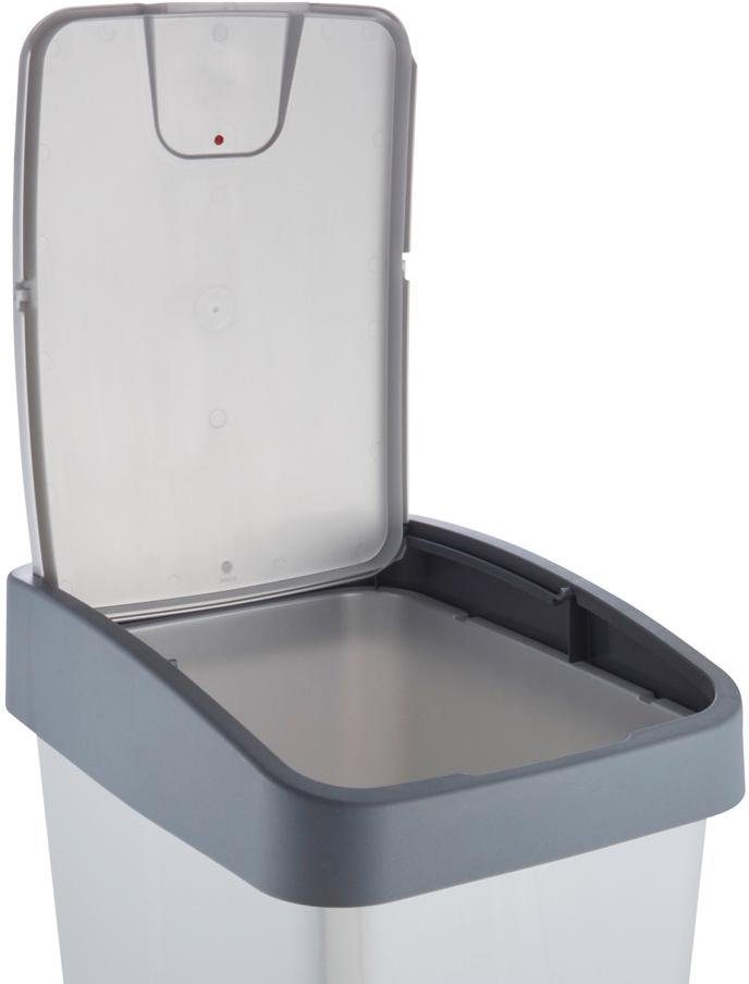 keeeper Vuilnisemmer Magne, afvalcontainer met flip-deksel, 40 x 30 x 61,5 cm (2-delig)