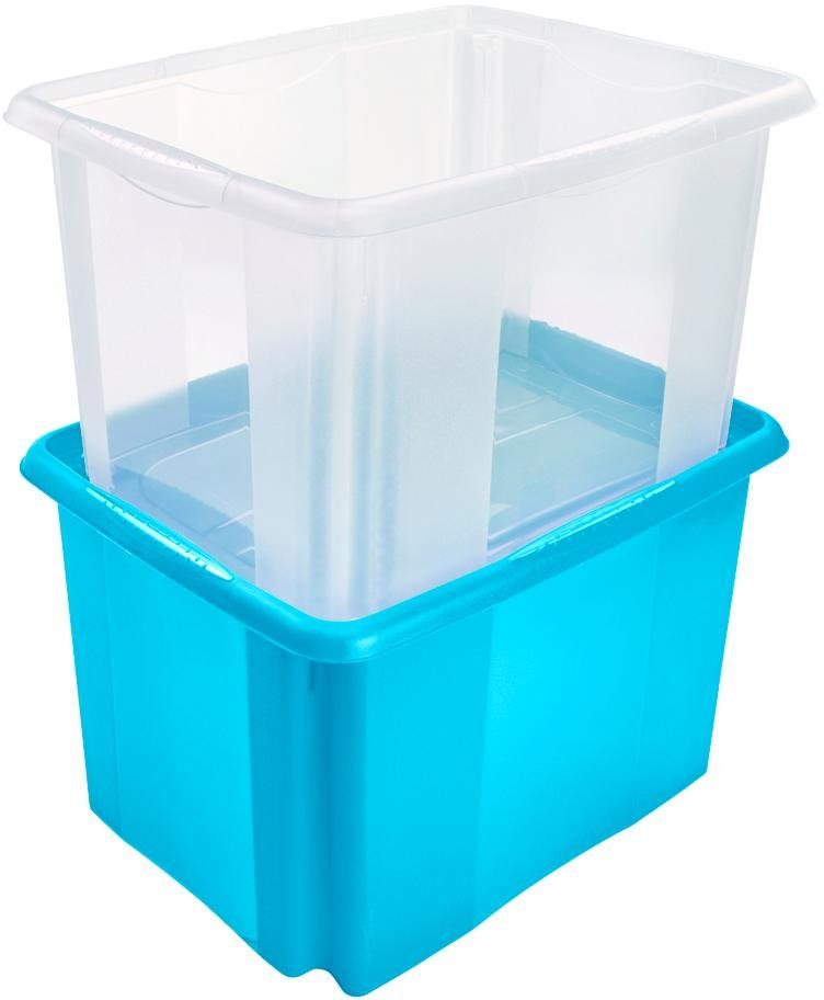 keeeper Stapelbox Emil 30 l, met deksel, hoogwaardige kunststof (set, 2 stuks)
