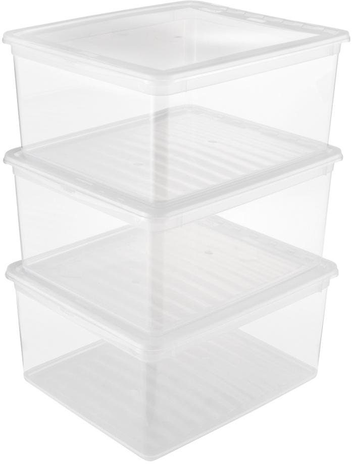 keeeper clearbox met ventilatiefunctie, 39 x 33,5 x 18 cm, 18 liter, set van 3, bea