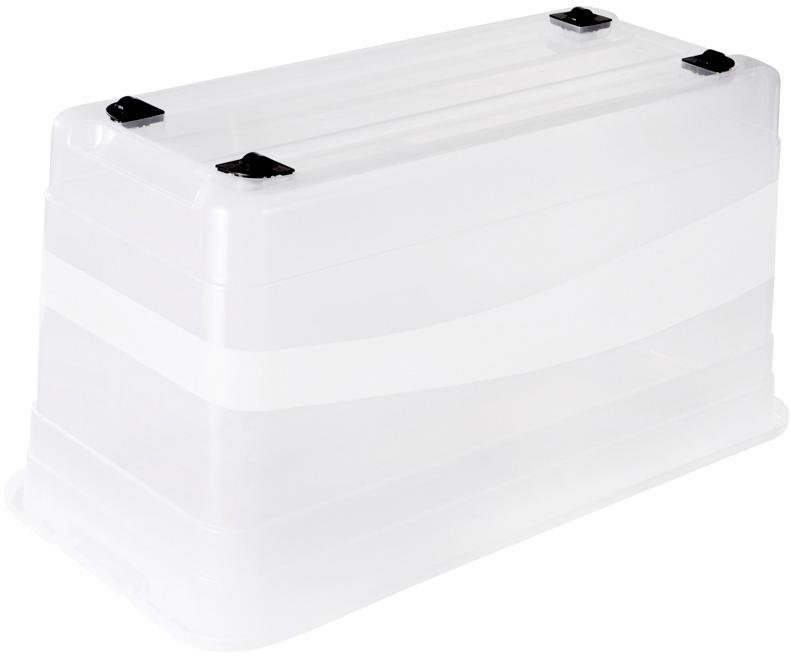 keeeper Organizer Konrad Opbergbox, 83 L, met wieltjes, deksel, grendelslot