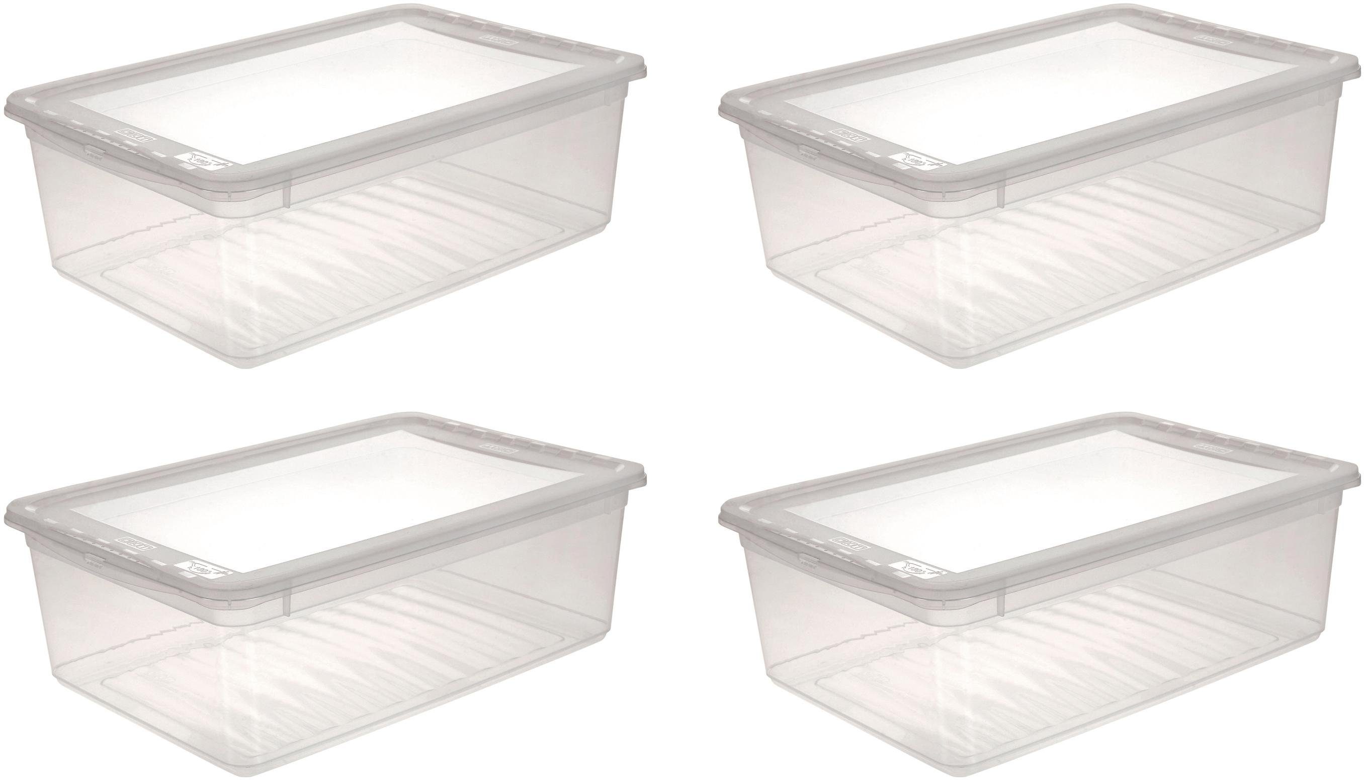 keeeper Opbergbox Bea 3x 11 l, met air control-systeem (set, 4 stuks) manden & dozen wit