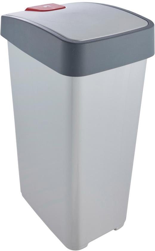 keeeper Vuilnisemmer Magne, afvalcontainer met flip-deksel, 40 x 30 x 61,5 cm (2-delig)