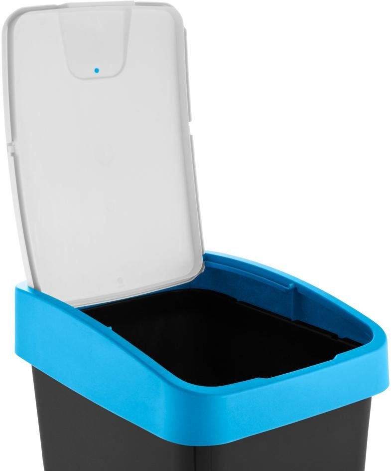 keeeper Vuilnisemmer Magne, afvalcontainer met flip-deksel, 40 x 30 x 61,5 cm (2-delig)