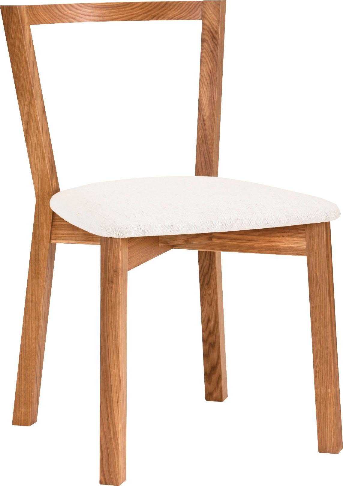 Woodman Stoel Edda in een set van 2, frame van massief eiken