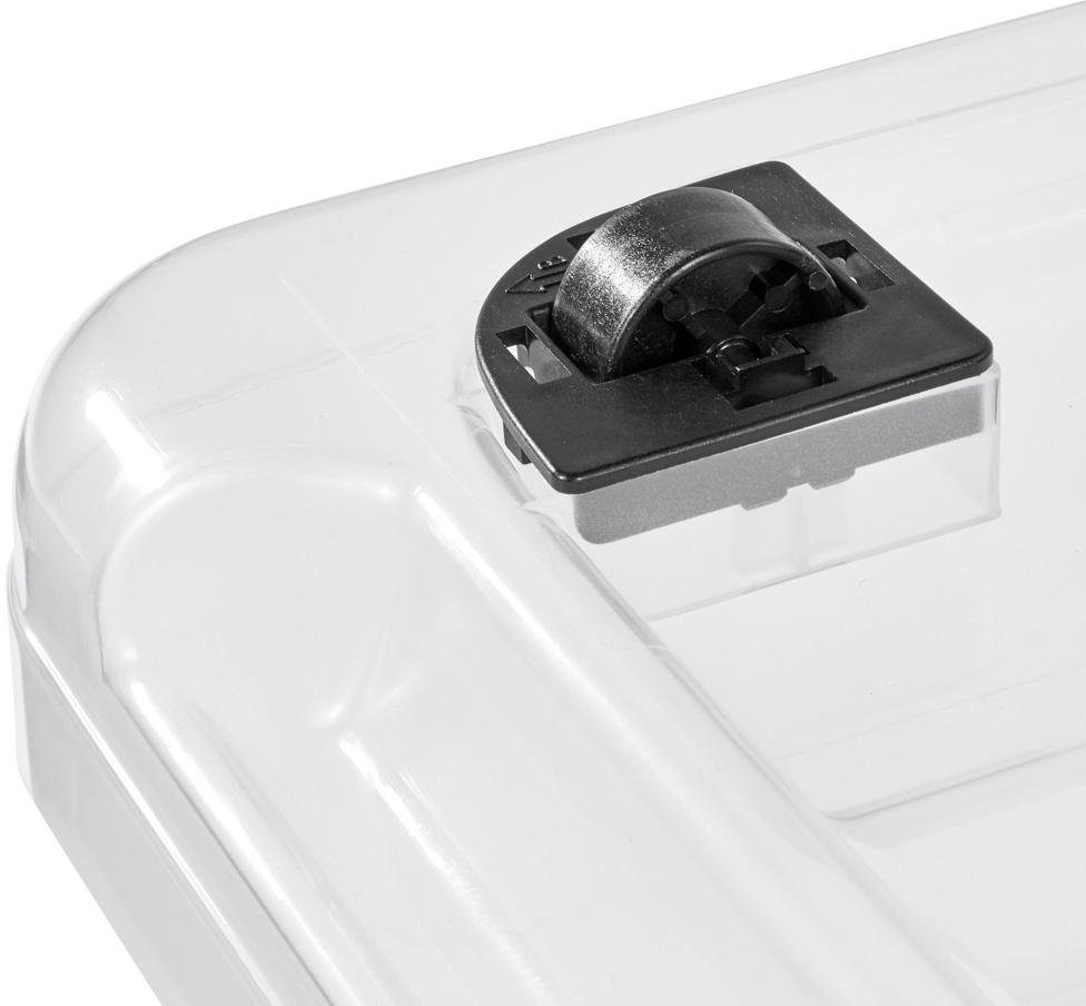 keeeper Organizer Konrad Opbergbox, 28 L, met wieltjes, deksel, grendelslot (set, 2-delig)