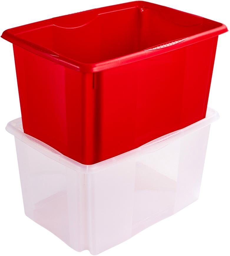 keeeper Opbergbox Emil 45 l, met deksel, hoogwaardige kunststof (set, 2 stuks)