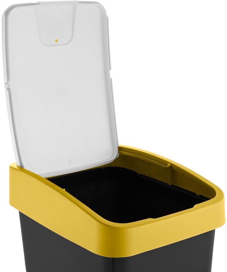 keeeper Vuilnisemmer Magne, afvalcontainer met flip-deksel, 40 x 30 x 61,5 cm (2-delig)