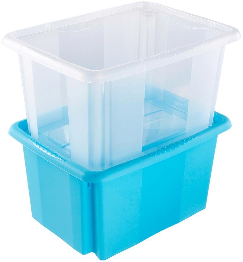 keeeper Organizer Emil Opbergbox, 15 L, met deksel, hoogwaardige kunststof (set, 3-delig)