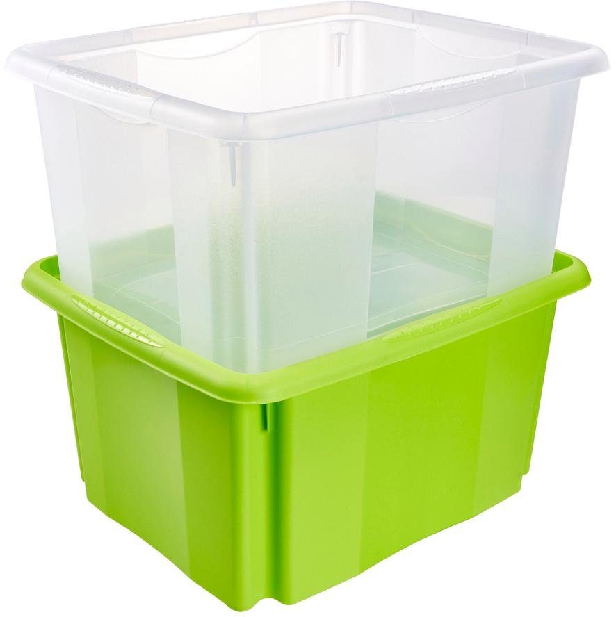 keeeper Organizer Emil Opbergbox, 24 L, met deksel, hoogwaardige kunststof (set, 2-delig)