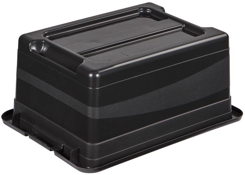 keeeper Transportcontainer Eckhart elk 12 liter, met deksel, grendelslot, extra stabiel (set, 3 stuks)