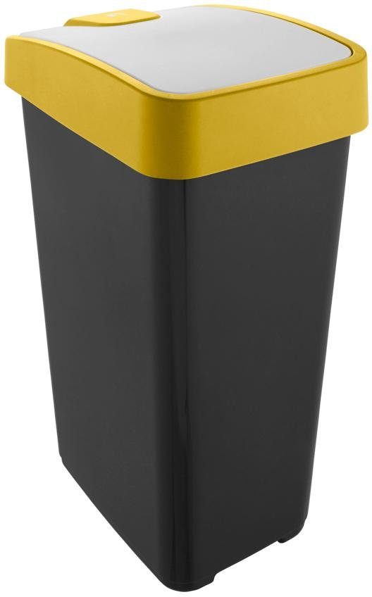 keeeper Vuilnisemmer Magne, afvalcontainer met flip-deksel, 40 x 30 x 61,5 cm (2-delig)