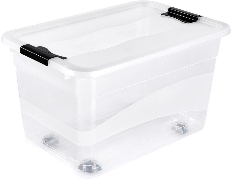 keeeper Organizer Konrad Opbergbox, 33 L, met wieltjes, deksel, grendelslot (set, 2-delig)