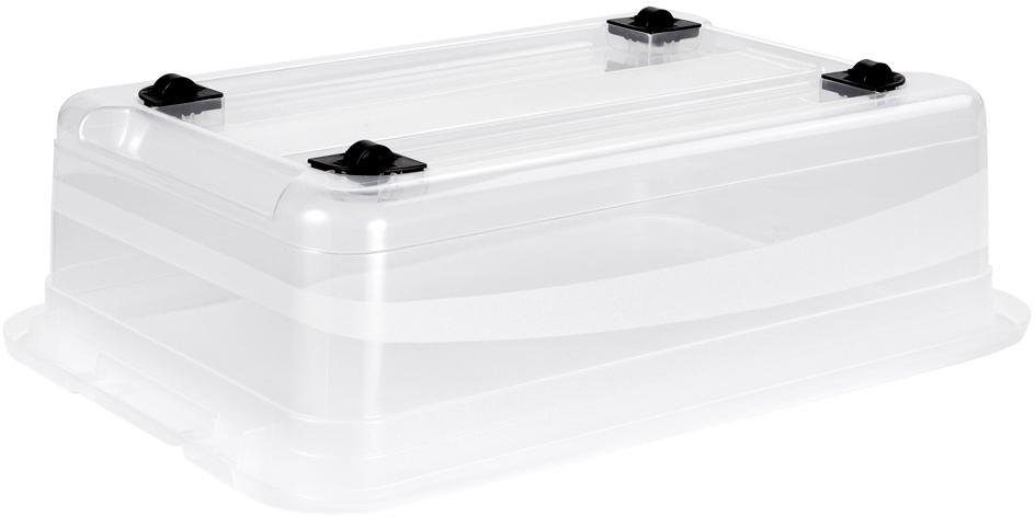 keeeper Organizer Konrad Opbergbox, 28 L, met wieltjes, deksel, grendelslot (set, 2-delig)