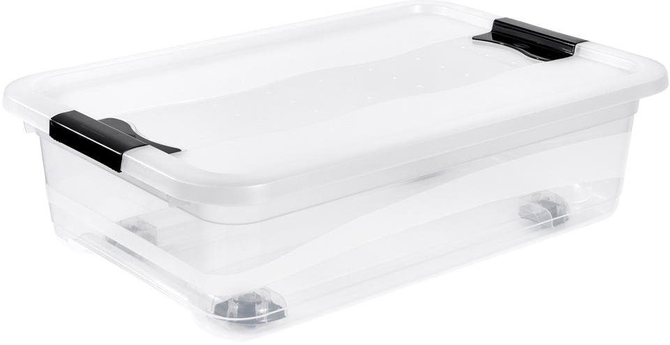 keeeper Organizer Konrad Opbergbox, 28 L, met wieltjes, deksel, grendelslot (set, 2-delig)