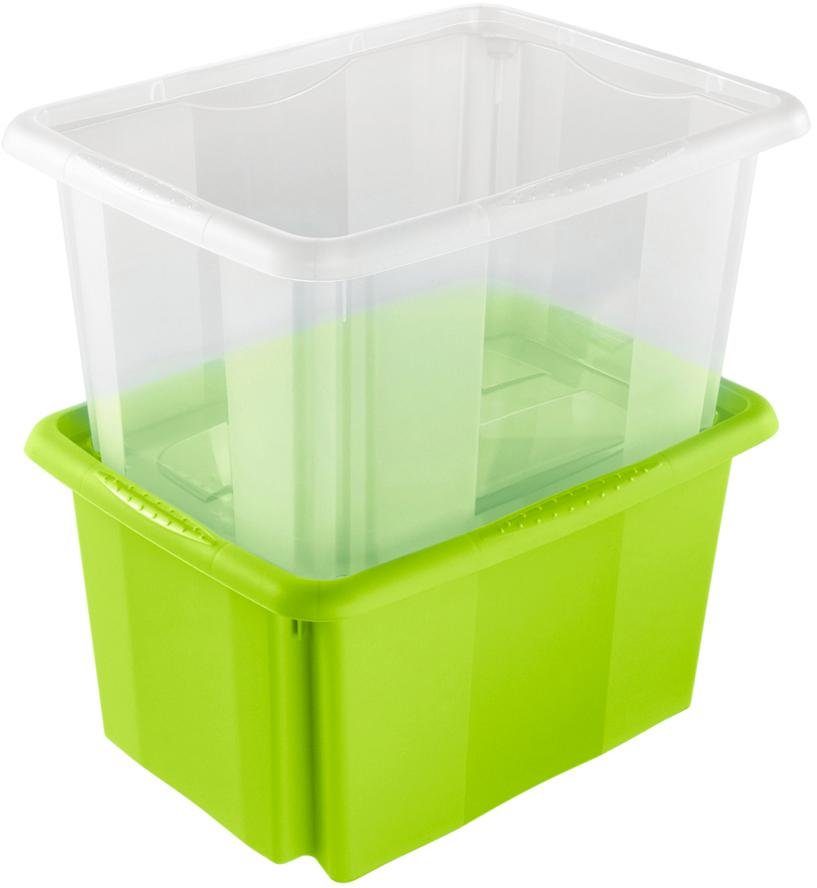 keeeper Organizer Emil Opbergbox, 15 L, met deksel, hoogwaardige kunststof (set, 3-delig)