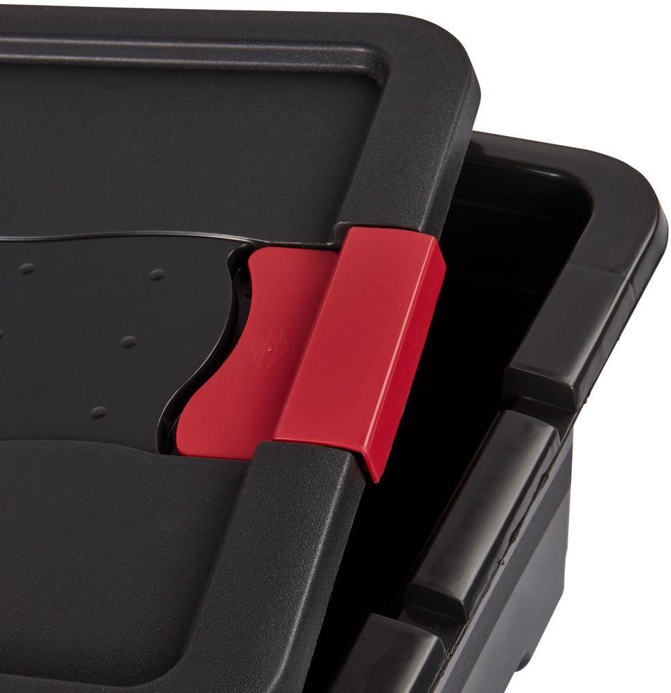 keeeper Transportcontainer Eckhart elk 12 liter, met deksel, grendelslot, extra stabiel (set, 3 stuks)