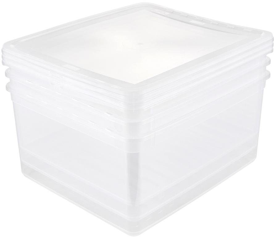 keeeper Opbergbox Bea, clearbox met Air Control-systeem 3 x 18 l, stapelbaar, 39 x 33,5 x 18 cm (set, 3 stuks)