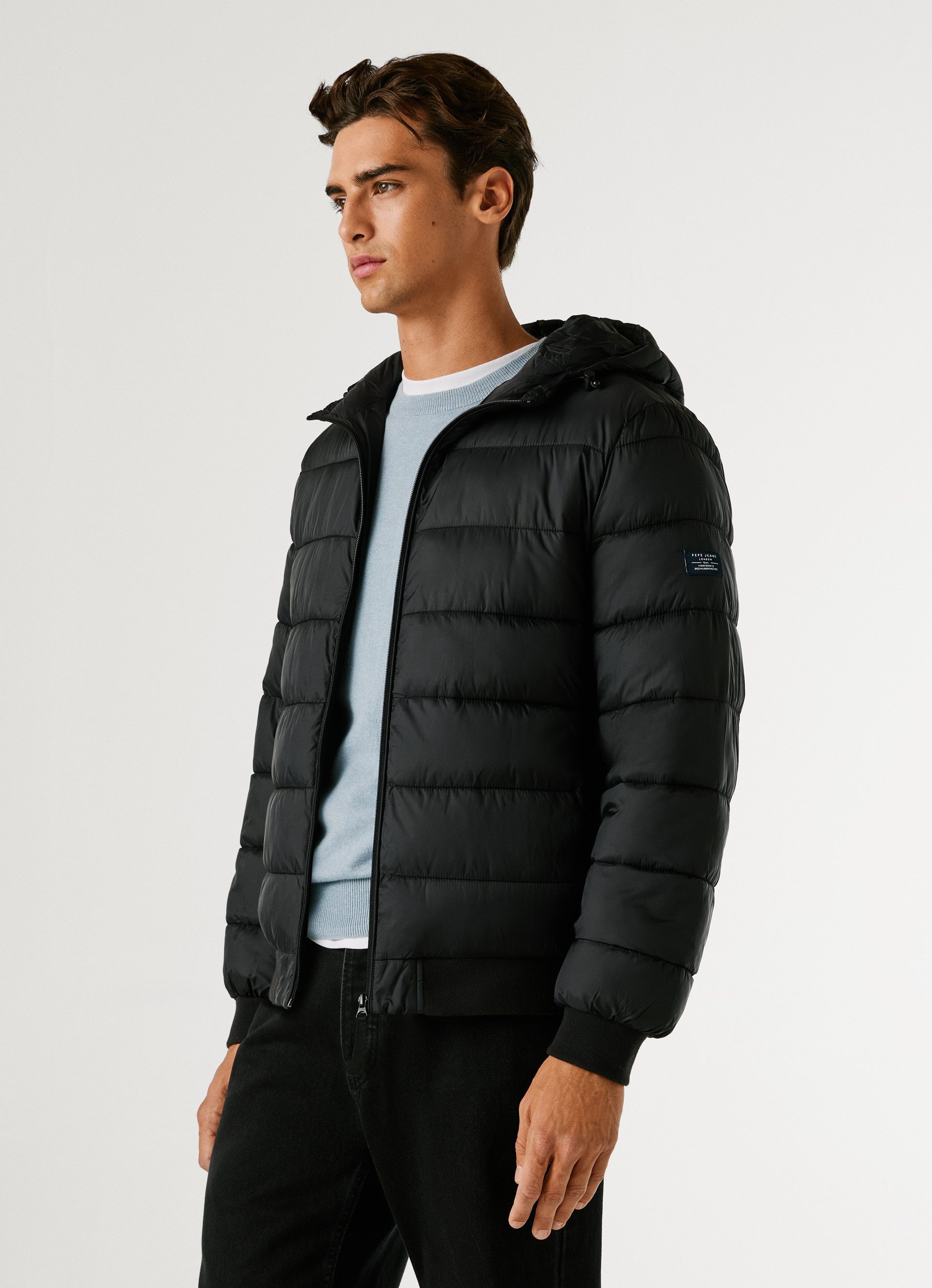 Pepe Jeans Gewatteerde jas PUFFER HOOD Regular fit met capuchon