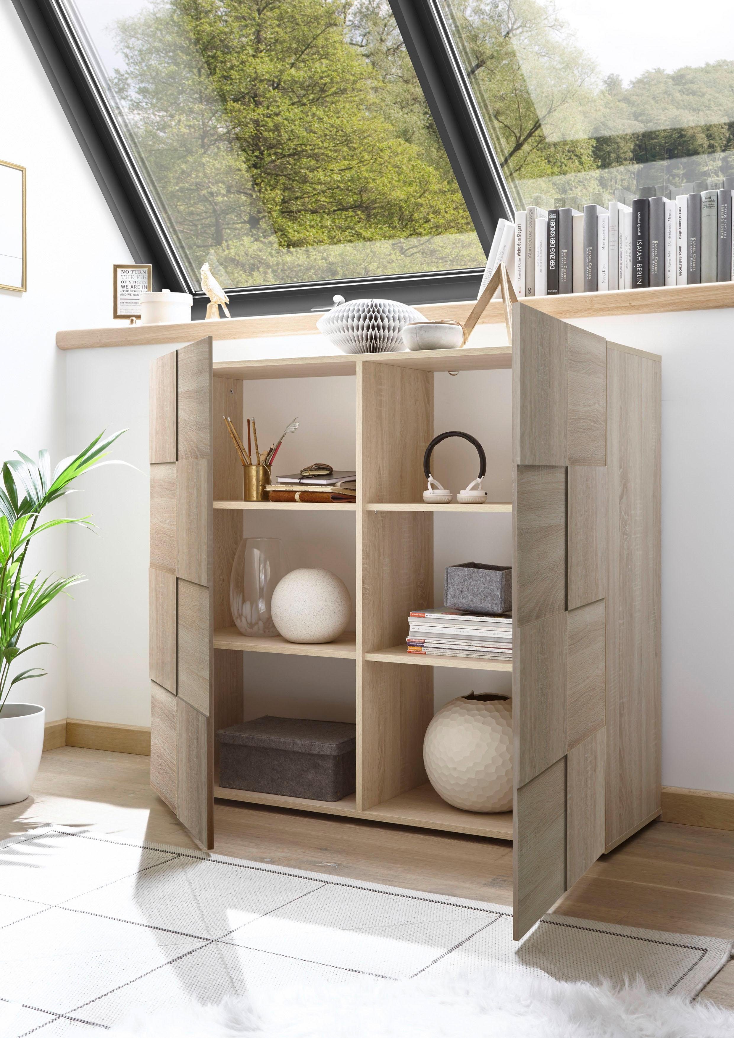INOSIGN Highboard Dama Hoogte 111 cm, Breedte 121 cm, Commode 2 deuren, Hoge commode