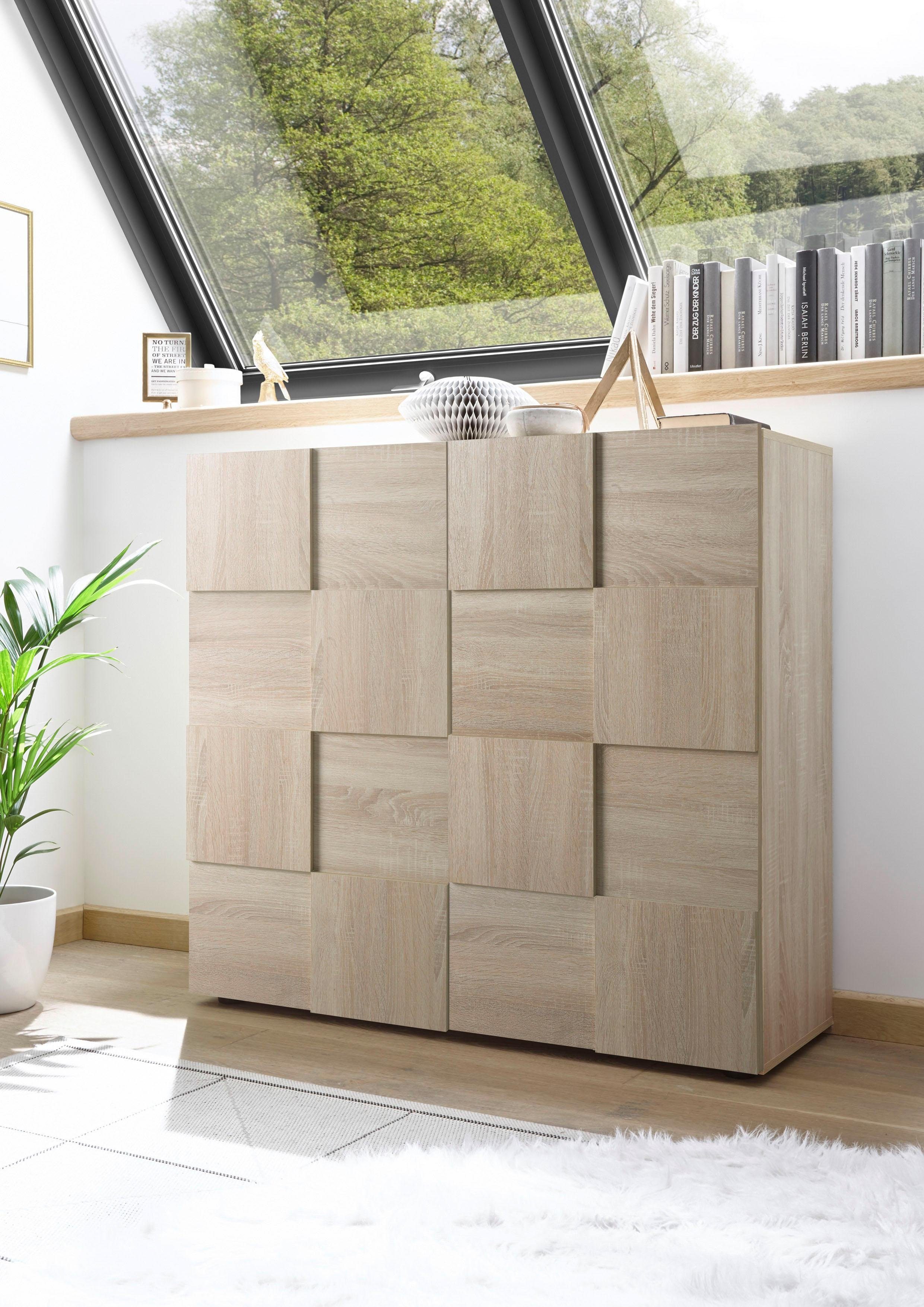 INOSIGN Highboard Dama Hoogte 111 cm, Breedte 121 cm, Commode 2 deuren, Hoge commode highboards beige