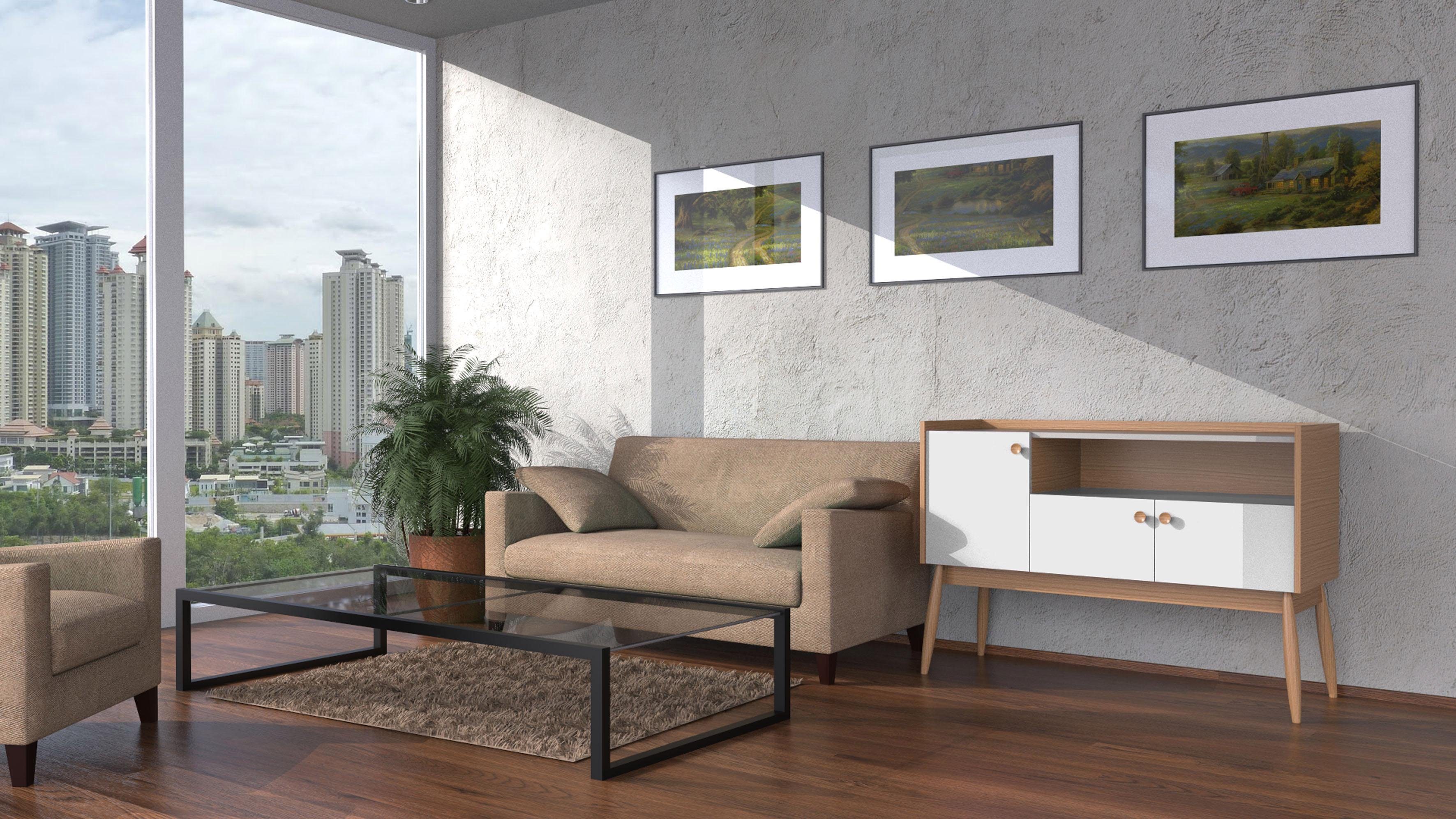 Woodman Dressoir FRANCIS Kast in trendy Scandinavische look, breedte 115 cm, FSC®