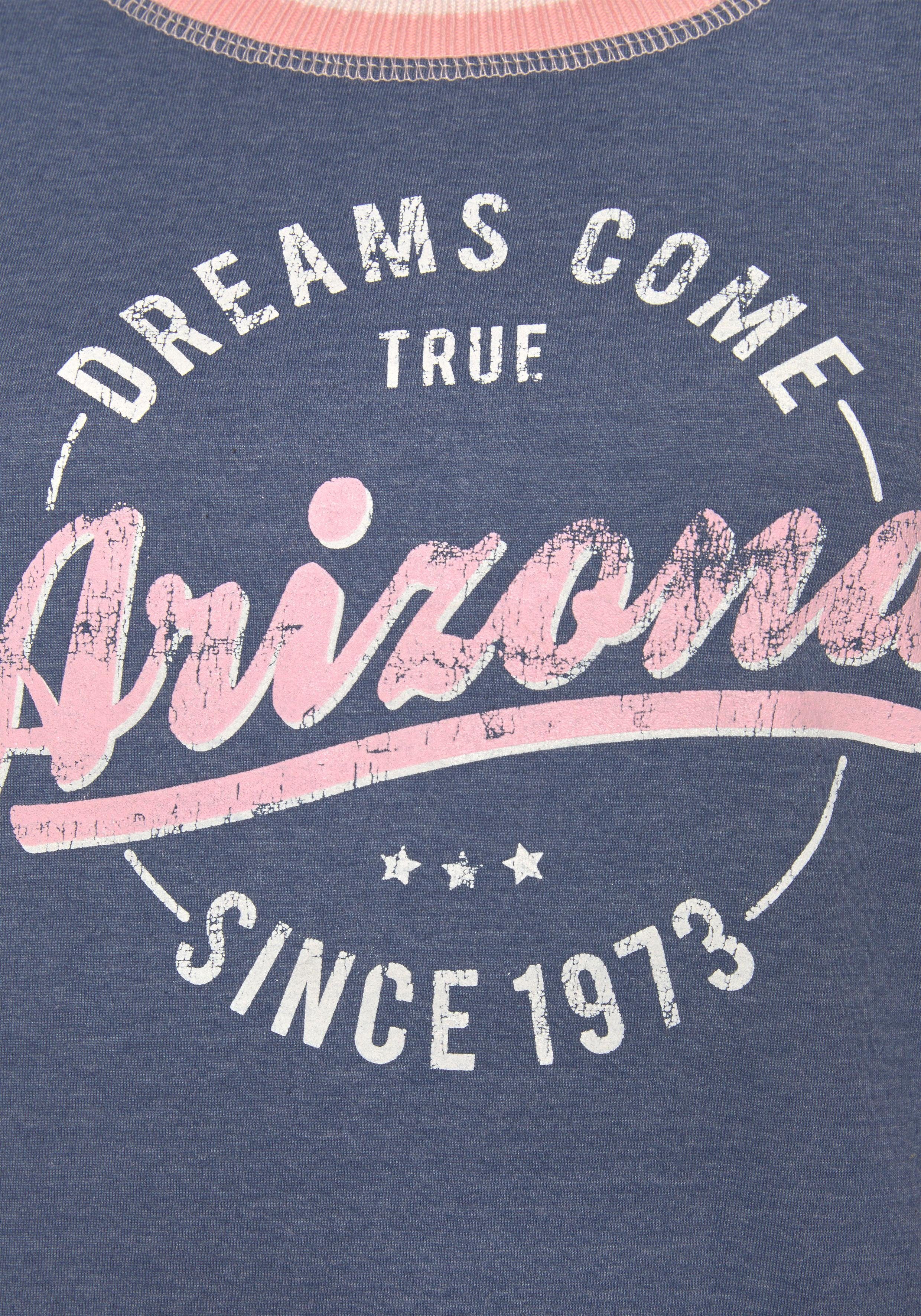 Arizona Pyjama in college-look met folieprint (2-delig, 1 stuk)