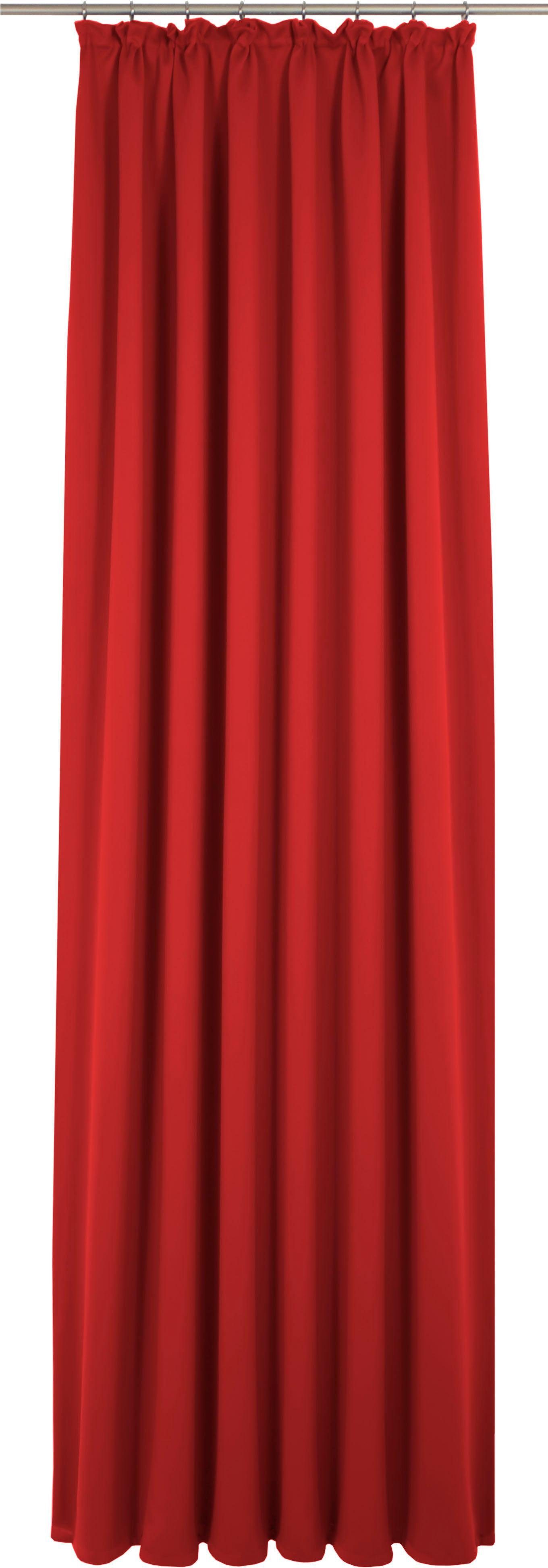 Wirth Gordijn Newbury (1 stuk) kant & klaar gordijnen maat hxb: 125x65 cm rood