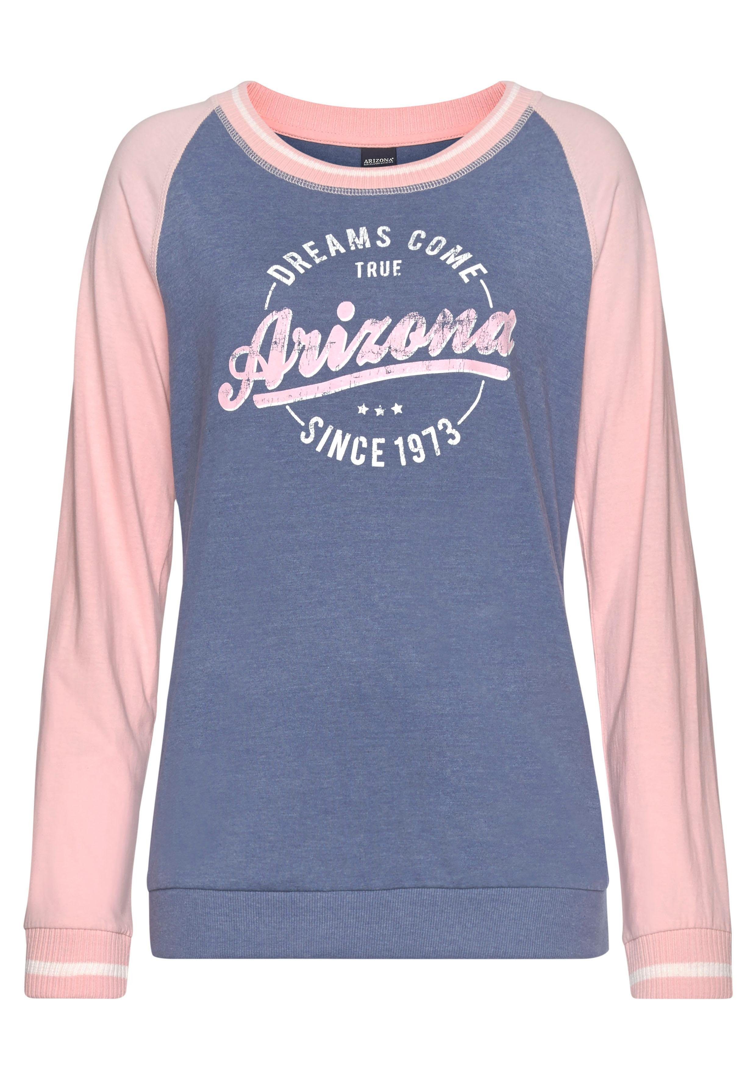 Arizona Pyjama in college-look met folieprint (2-delig, 1 stuk)