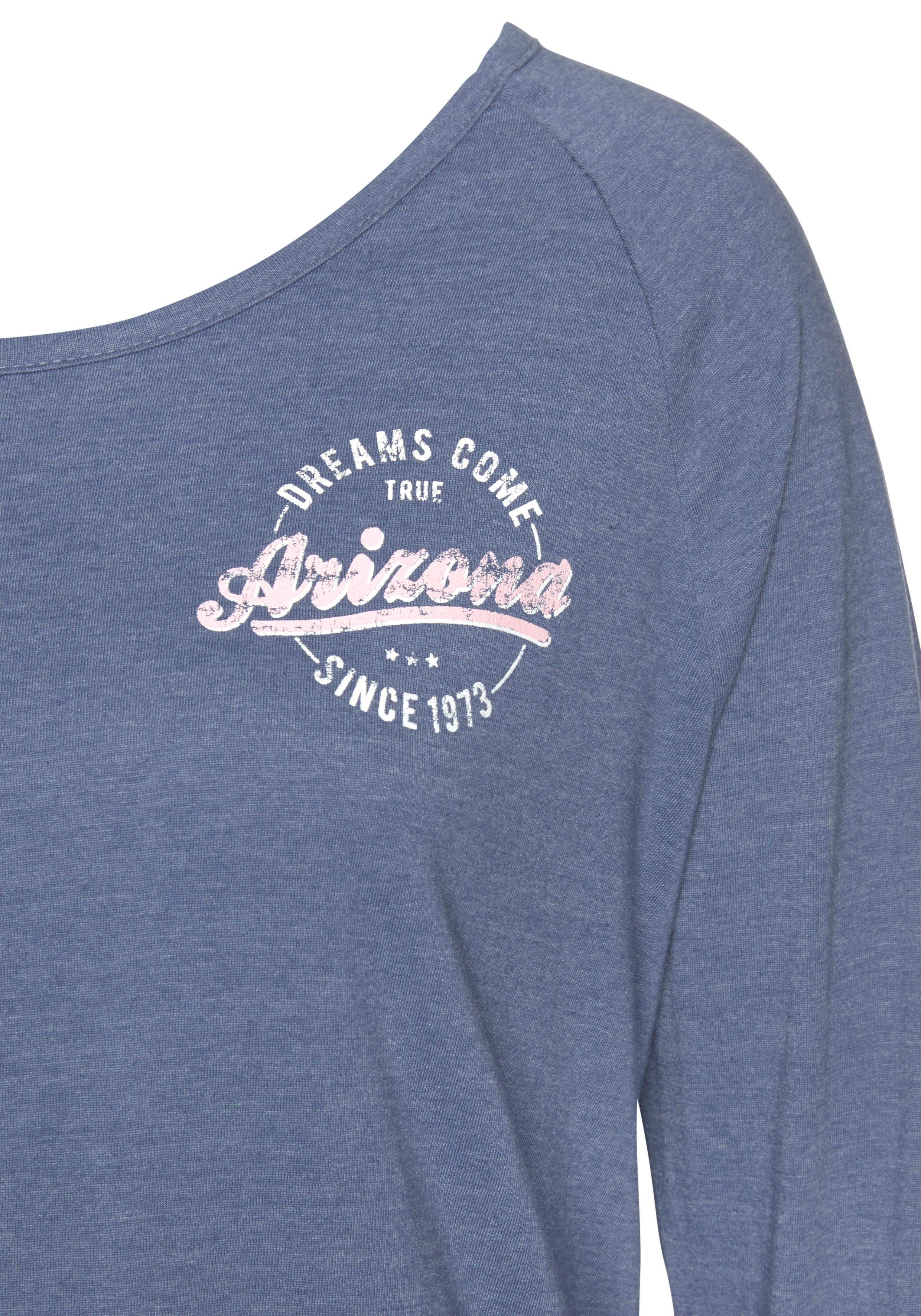 Arizona Nachthemd in college-look met folieprint