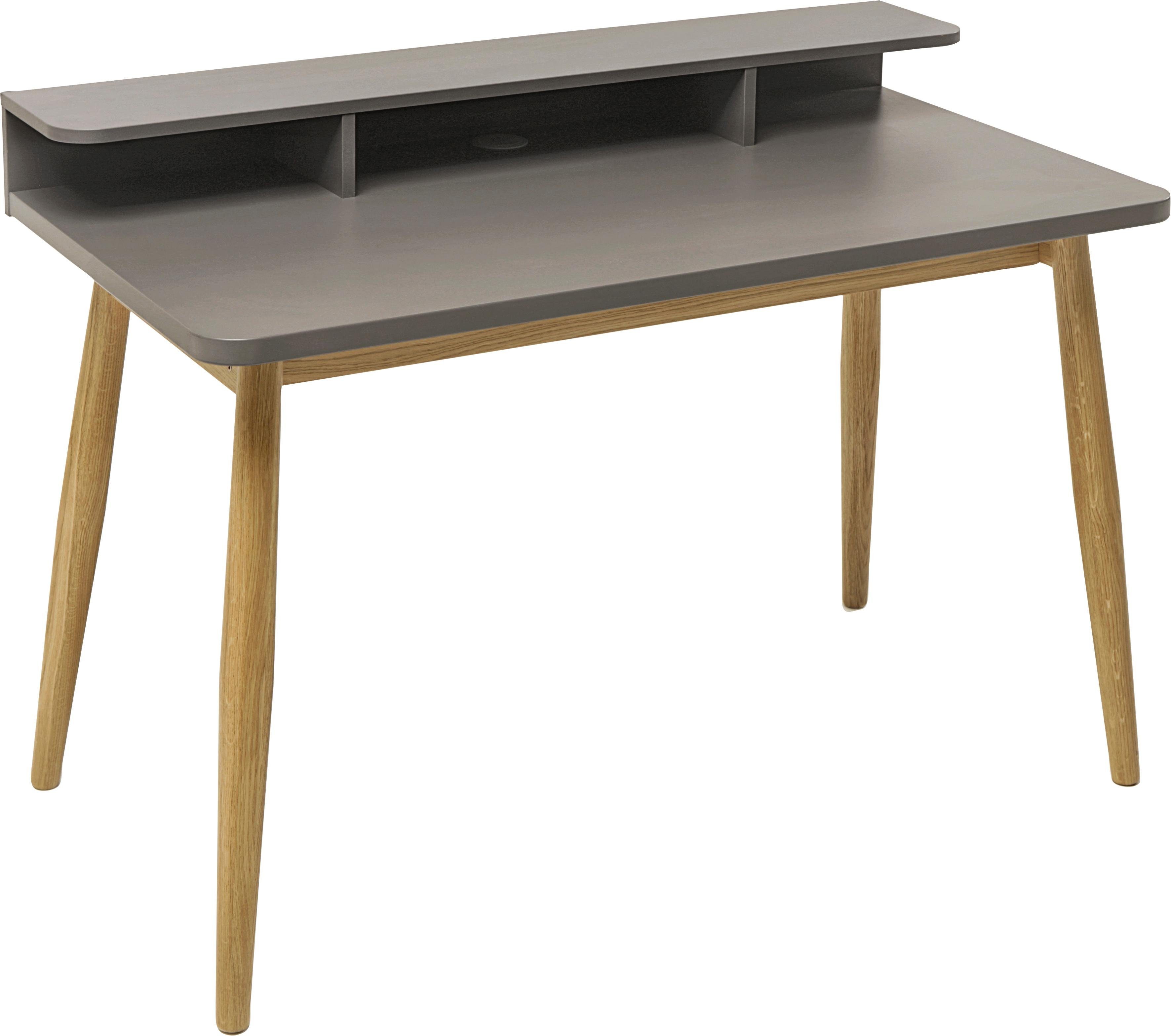 Woodman Bureau FRANCY in scandinavisch design, 120 cm breed bureaus grijs