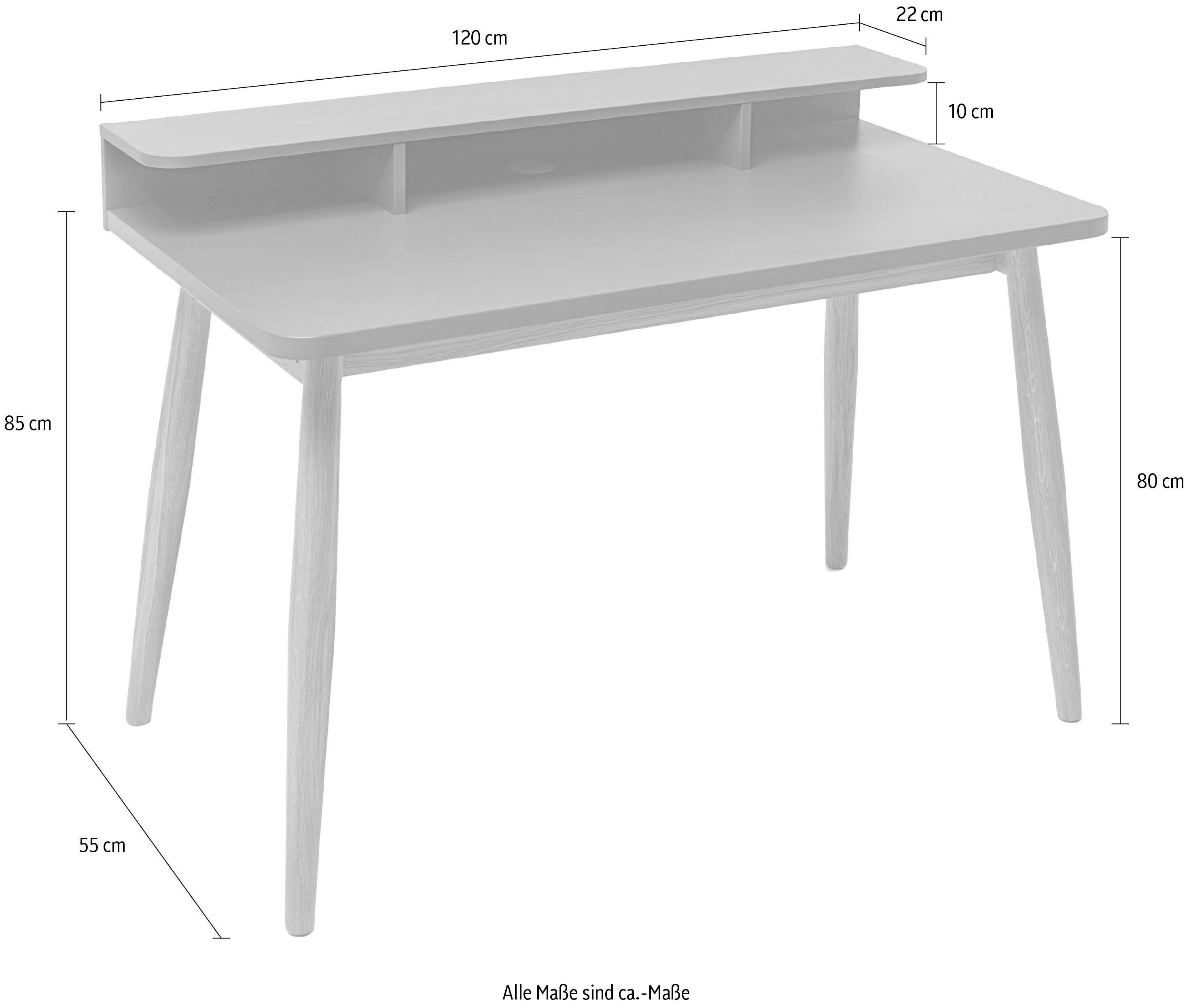 Woodman Bureau FRANCY in scandinavisch design, 120 cm breed