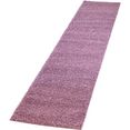 carpet city hoogpolige loper pastel shaggy300 shaggy hoogpolig vloerkleed, unikleurig, zacht, ideaal voor hal  entree paars