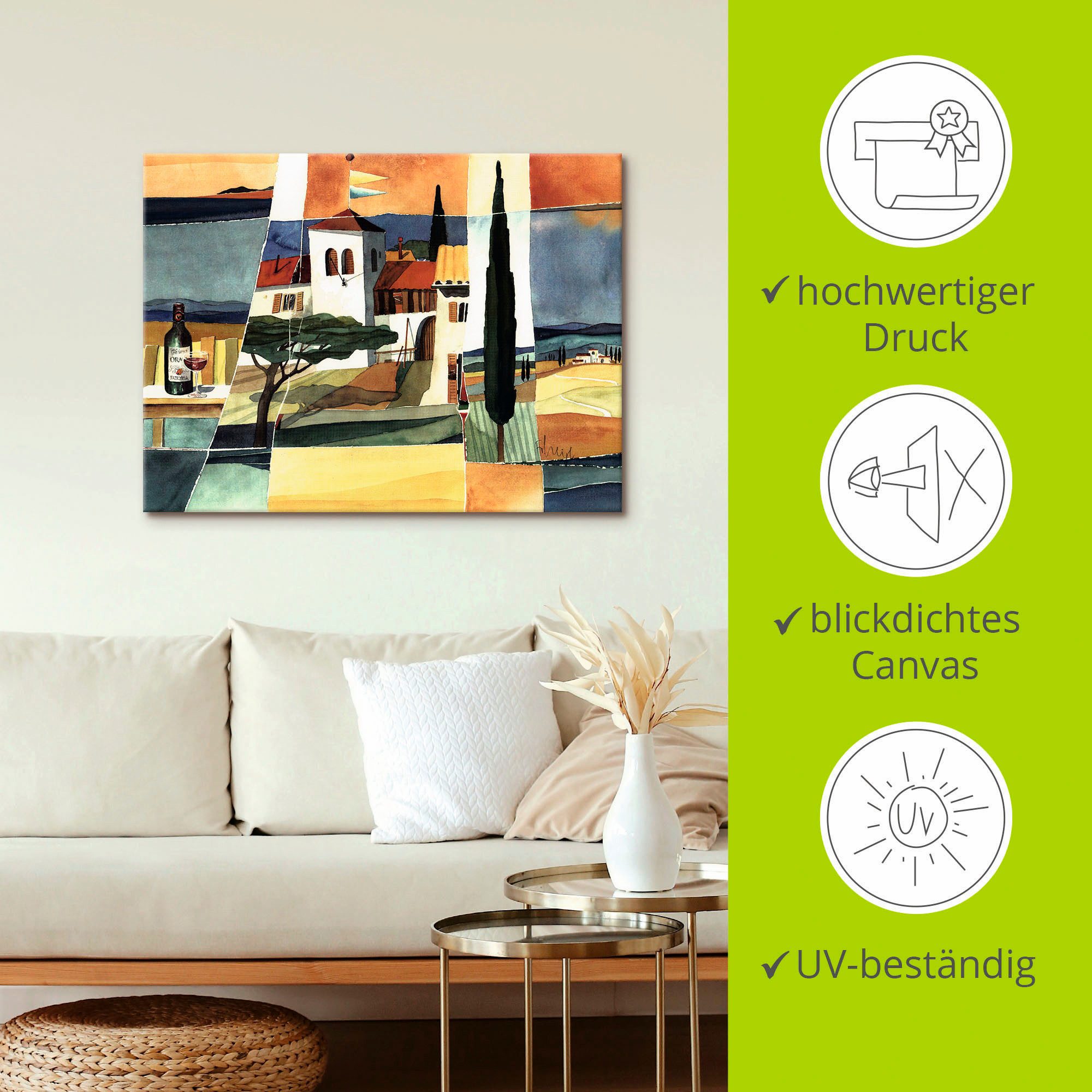 Artland Artprint Italië als artprint op linnen, poster, muursticker in verschillende maten